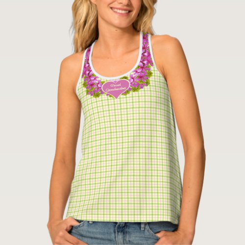 Proud Grandmothers Love Vintage Plaid Tank Top