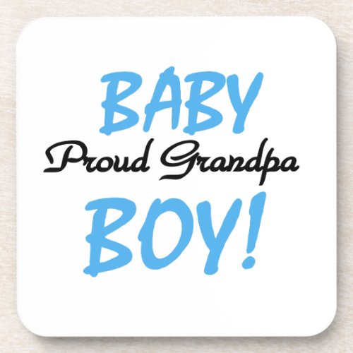 Proud Grandpa Baby Boy T_shirts and Gifts Coaster