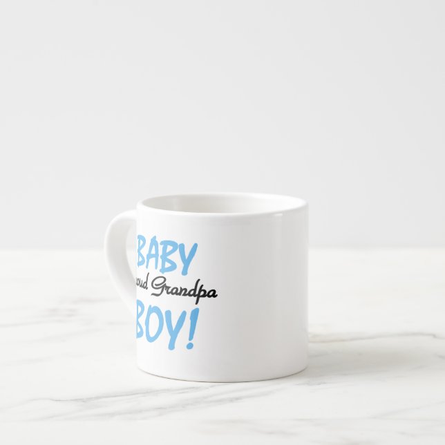 Proud Grandpa Baby Boy T-shirts and Gifts Espresso Cup (Front Left)