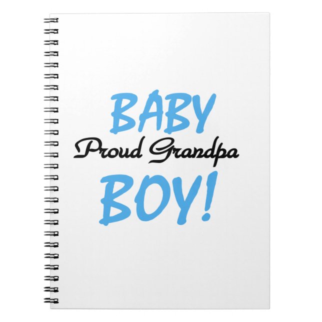 Proud Grandpa Baby Boy T-shirts and Gifts Notebook (Front)