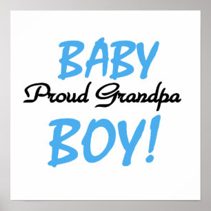 Proud Grandpa Baby Boy T-shirts and Gifts Poster