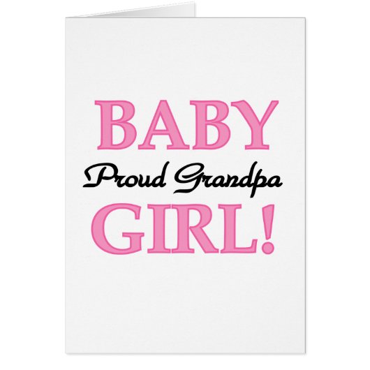 Proud Grandpa Baby Girl T-shirts and Gifts (Front)