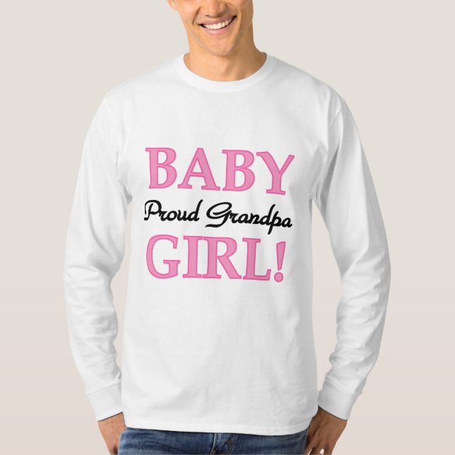 Proud Grandpa Baby Girl T-shirts and Gifts (Front)