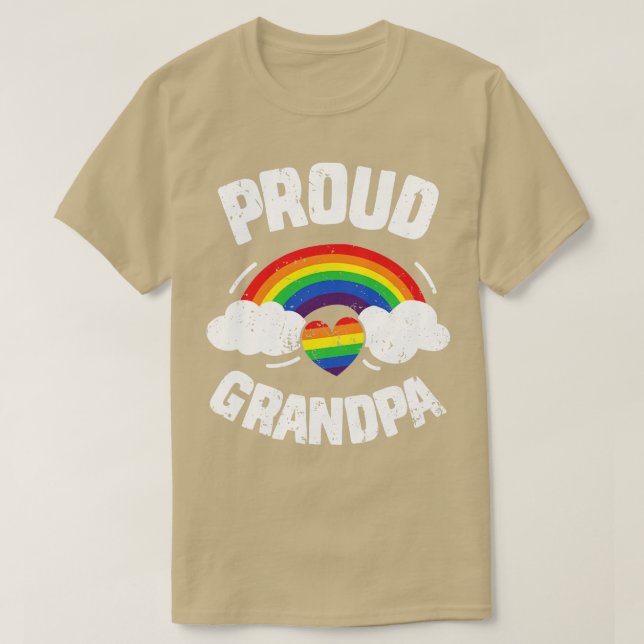 Proud Grandpa LGBT Gay Pride for Men Boys Fathers  T-Shirt (Design Front)