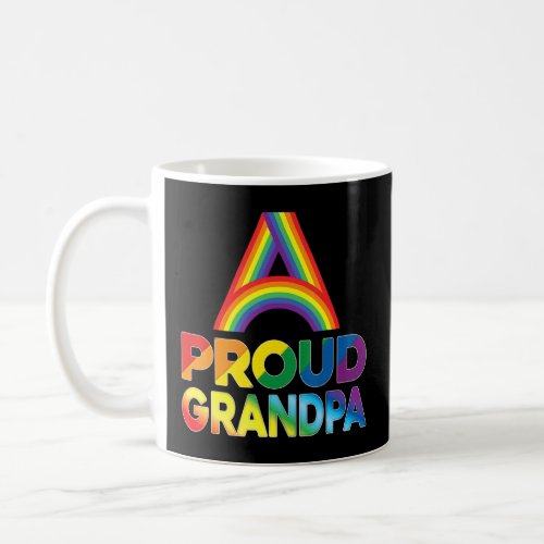 Proud Grandpa Lgbt Pride Gay Lesbian Rainbow Color Coffee Mug