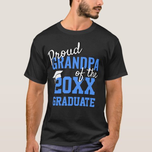 Proud GRANDPA of a 2024 Graduate Blue Black T_Shirt