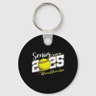 Proud Grandpa Of A 2025 Senior Softll Graduation Keychain
