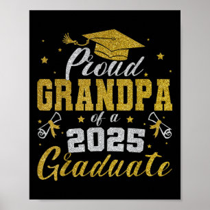 Proud Grandpa Of A Cl Of 2025 Graduate Senior Grad Poster