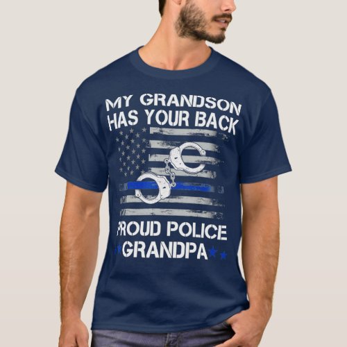 Proud grandpa of a Police Officer  My Grandson T_Shirt
