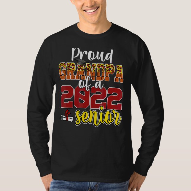 Proud Grandpa Of A Senior 2022 Graduation Basketba T-Shirt (Front)
