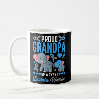 Proud Grandpa Of A Type 1 Diabetes Elephants Suppo Coffee Mug