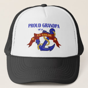 Proud Grandpa of a US Sailor Trucker Hat