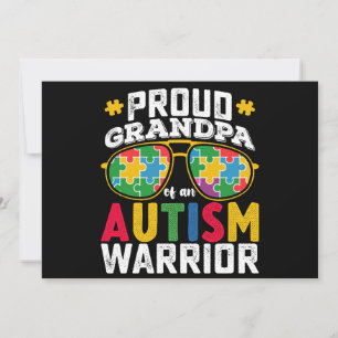 Proud Grandpa Of An Autism Warrior Family Invitation