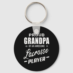 Proud Grandpa Of An Awesome Lacrosse Player Keychain