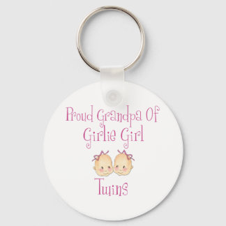 Proud Grandpa Of Girl Twins Keychain