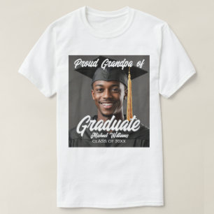 Proud Grandpa of Graduate Photo Graduation T-Shirt
