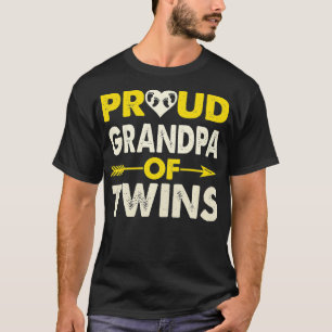 Proud Grandpa Of Twins  Pregnant with Two babies  T-Shirt