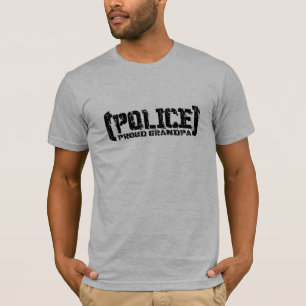 Proud Grandpa - POLICE Tattered T-Shirt
