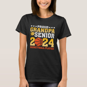 Proud Grandpa Senior Class of 2024 Basketball Play T-Shirt