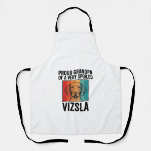 Proud Grandpa Vizsla Vintage Dog Lover Design_1 Apron