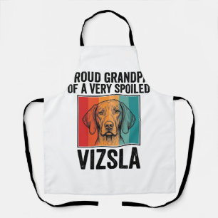 Proud Grandpa Vizsla Vintage Dog Lover Design_1 Apron