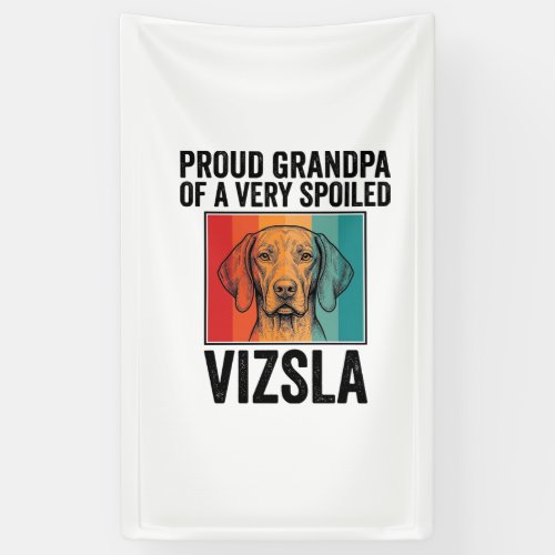 Proud Grandpa Vizsla Vintage Dog Lover Design_1 Banner