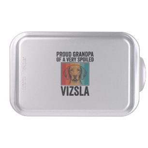 Proud Grandpa Vizsla Vintage Dog Lover Design_1 Cake Pan