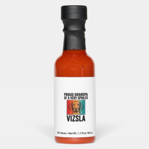 Proud Grandpa Vizsla Vintage Dog Lover Design_1 Hot Sauces