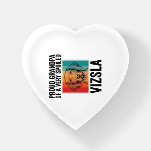 Proud Grandpa Vizsla Vintage Dog Lover Design_1 Paperweight