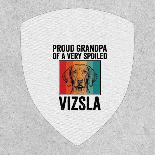 Proud Grandpa Vizsla Vintage Dog Lover Design_1 Patch