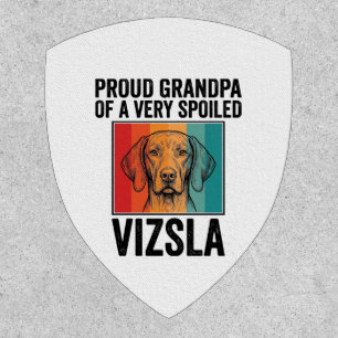 Proud Grandpa Vizsla Vintage Dog Lover Design_1 Patch