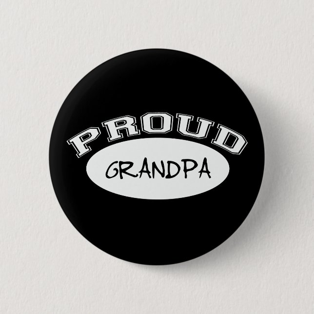 Proud Grandpa (White) Pinback Button (Front)