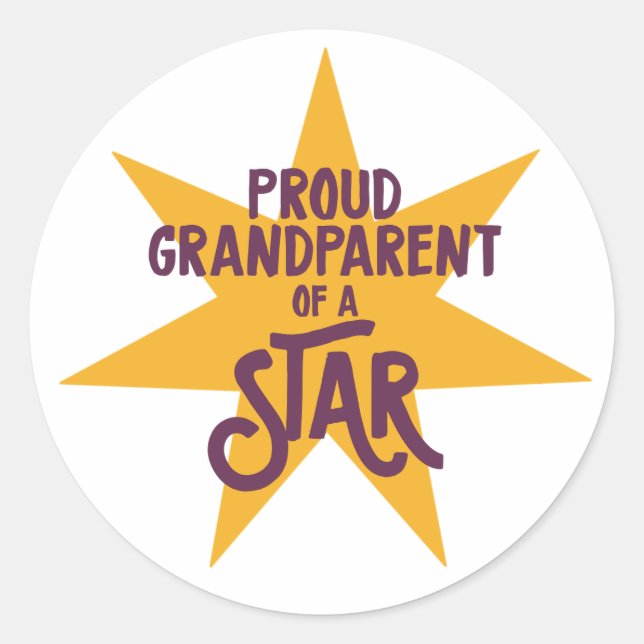 Proud Grandparent Classic Round Sticker (Front)