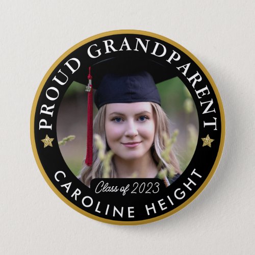 Proud Grandparent Photo 2023 Graduation Button