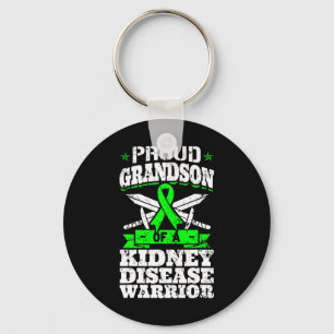 Proud Grandson Of A Kidney Disease Warrior Ckd Awa Keychain