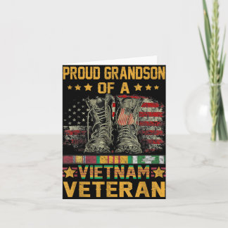 Proud Grandson Of A Vietnam Veteran Flag American Card