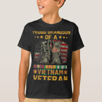 Proud Grandson Of A Vietnam Veteran Flag American