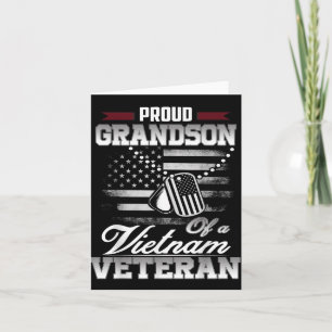 Proud Grandson Of A Vietnam Veteran Military Shirt Card