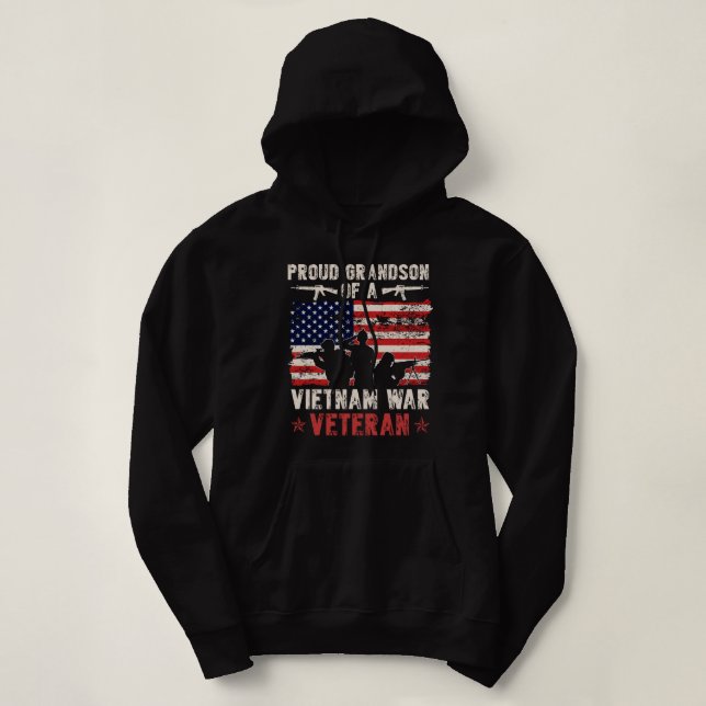 Proud Grandson Of A Vietnam Veteran| Proud Vietnam Hoodie (Design Front)