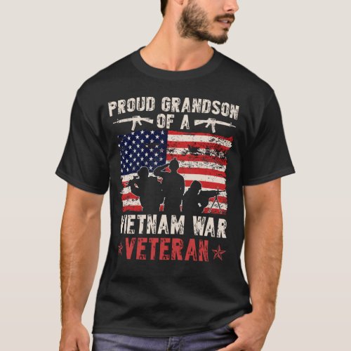 Proud Grandson Of A Vietnam Veteran Proud Vietnam T_Shirt