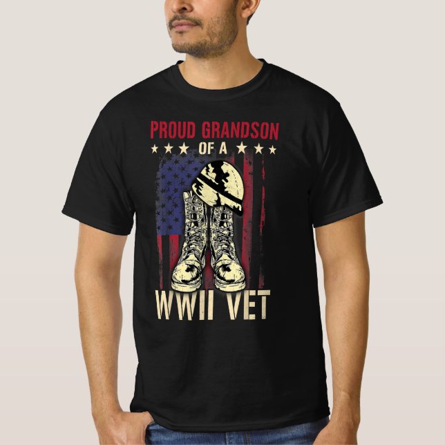 proud grandson of a wwii vet s world war two veter T-Shirt (Front)