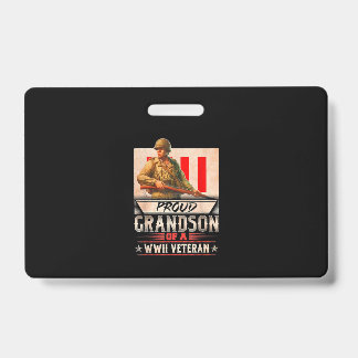 Proud Grandson Of A Wwii Veteran Badge