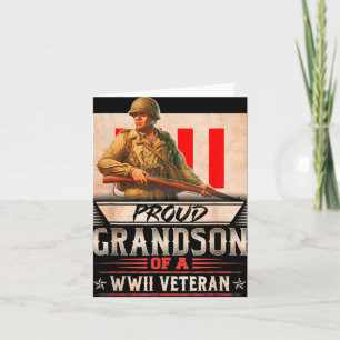 Proud Grandson Of A Wwii Veteran  Card