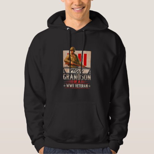 Proud Grandson Of A Wwii Veteran Hoodie