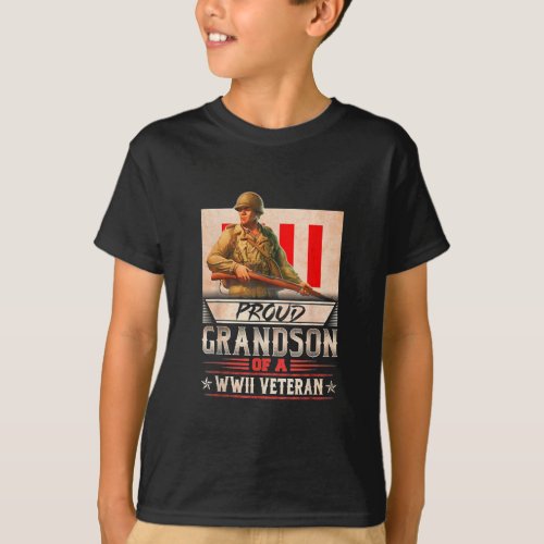 Proud Grandson Of A Wwii Veteran T_Shirt