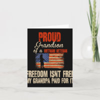 Proud Grandson Of Vietnam Veteran Military Family