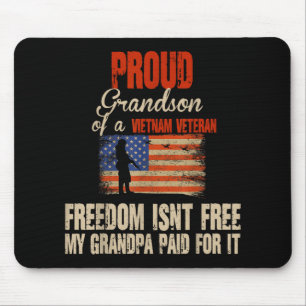 Proud Grandson Of Vietnam Veteran Military Family Mouse Pad