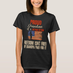 Proud Grandson Of Vietnam Veteran Military Family T-Shirt