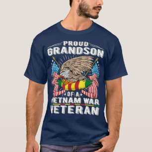 Proud Grandson Of Vietnam Veteran Military Vets T-Shirt