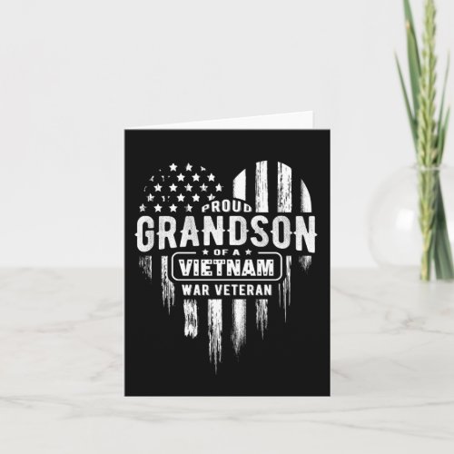Proud Grandson Vietnam Vet Grandpa Veteran Card